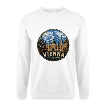 Retro Vienna Austria Vintage Travel Badge Sticker - Unisex Sweatshirt - white - Front