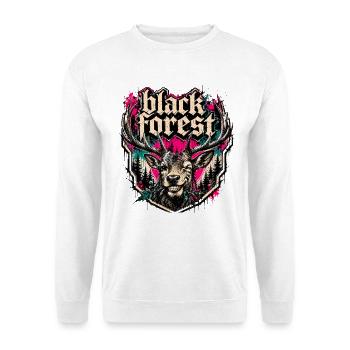 Motif du cerf de la Forêt-Noire - Sweat-shirt Unisexe - blanc - Devant