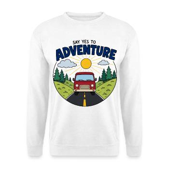 Say Yes to Adventure Van - Unisex Sweatshirt - white - Front