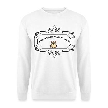 Introverti mais prêt à discuter | Intro drôle - Sweat-shirt Unisexe - blanc - Devant
