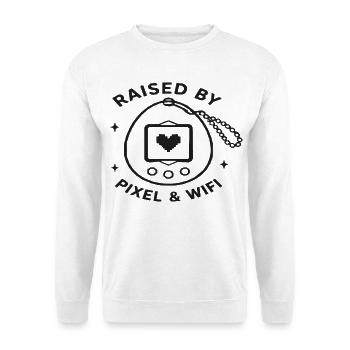 Pixel & Wi-Fi Retro Design - Unisex Sweatshirt - white - Front
