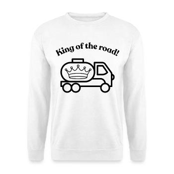 King Of The Road Tanker Truck Crown Graphic - Unisex Sweatshirt - white - Front