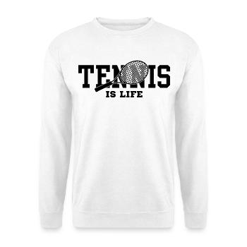 Le tennis, c’est la vie - Sweat-shirt Unisexe - blanc - Devant