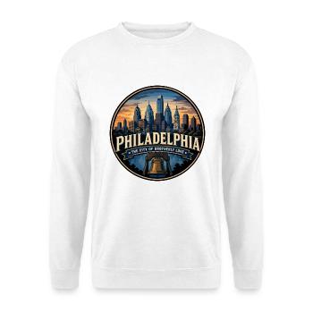 Emblème rétro de la ville de l’amour fraternel de Philadelphie - Sweat-shirt Unisexe - blanc - Devant