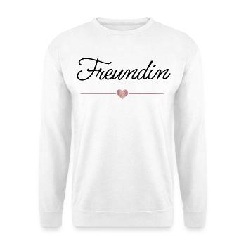 Freundin Herz Geschenk Liebe Freundschaft - Unisex Pullover - Weiß - Vorne