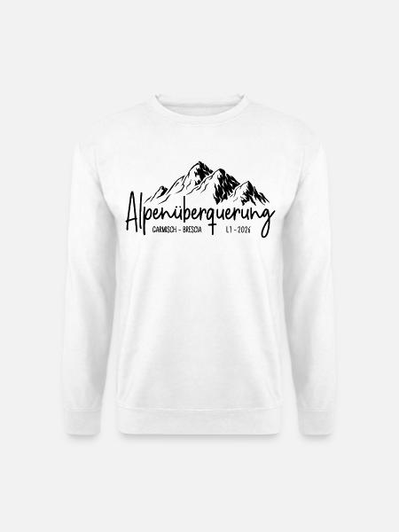 Alpenüberquerung 2026 L1 Garmisch Brescia - Unisex Pullover - Weiß