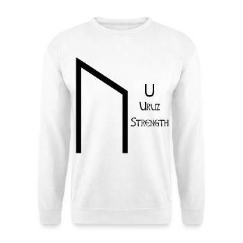 Uruz Rune Complete Black – Viking Futhark - Sweat-shirt Unisexe - blanc - Devant