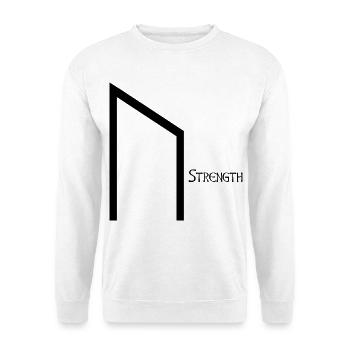 Uruz Rune with Sense Black – Viking Futhark - Unisex Sweatshirt - white - Front