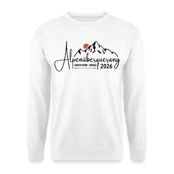 Alpenüberquerung 2026, Oberstdorf Meran, Wandern - Unisex Pullover - Weiß - Vorne