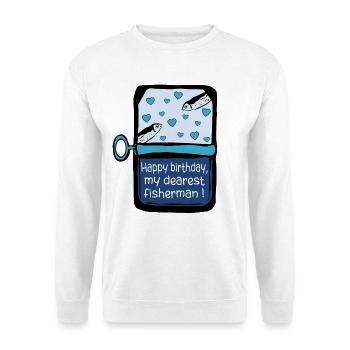 Birthday Fisherman Sardines - Unisex Sweatshirt - white - Front