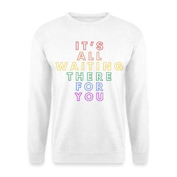 Tout est là qui t’attend – Citation de la chanson de Carla - Sweat-shirt Unisexe - blanc - Devant