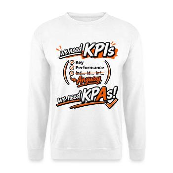 KPI Graphic Motivation - Unisex Sweatshirt - white - Front