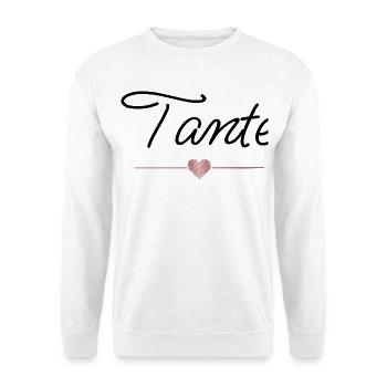 Beste Tante mit Herz – Familien Geschenk - Unisex Pullover - Weiß - Vorne