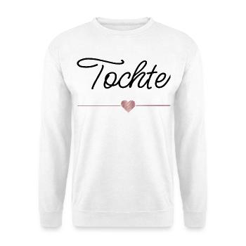 Beste Tochter mit Herz – Familien Geschenk - Unisex Pullover - Weiß - Vorne