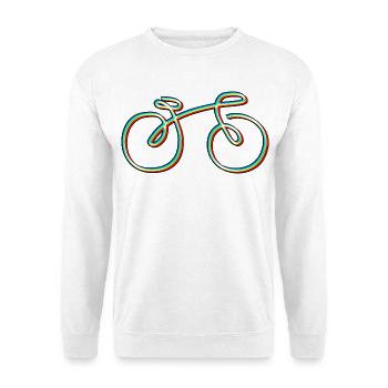 musique électronique dance, vélo - Sweat-shirt Unisexe - blanc - Devant