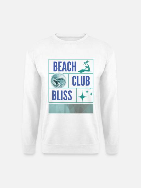 Beach Club Bliss – Sommer- und Partystimmung - Unisex Pullover - Weiß