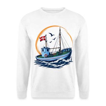 Cutter de pêche - Sweat-shirt Unisexe - blanc - Devant