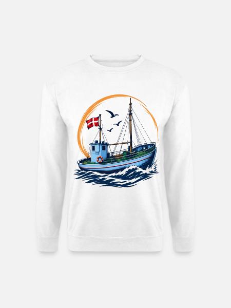 Fischereikutter - Unisex Pullover - Weiß