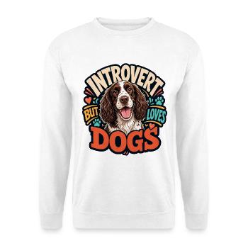 Englischer Springer-Spaniel - Unisex Pullover - Weiß - Vorne - Alina (178cm) & Michal (187cm)