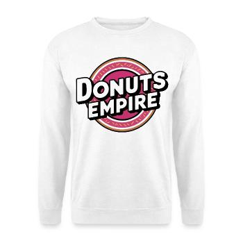 Donuts-Imperium - Unisex Pullover - Weiß - Vorne - Alina (178cm) & Michal (187cm)