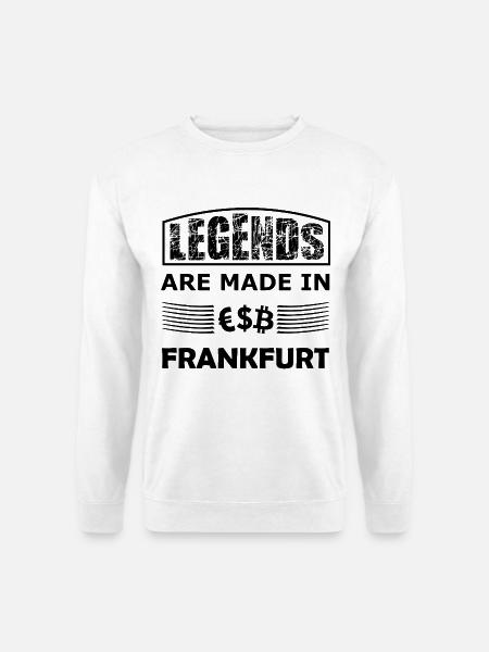 Schwarze Bitcoin Silhouette - Unisex Pullover - Weiß