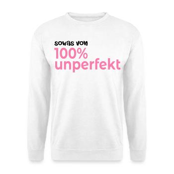 Hundert Prozent Unperfekt - Unisex Pullover - Weiß - Vorne - Alina (178cm) & Michal (187cm)