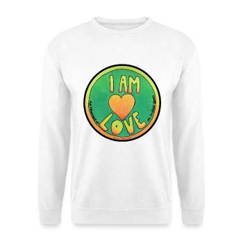 ICH BIN LIEBE - Unisex Pullover - Weiß - Vorne - Alina (178cm) & Michal (187cm)