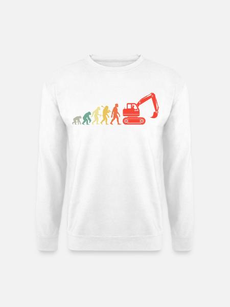 Baggerfahrer Baggerführer Evolution Bagger - Unisex Pullover - Weiß