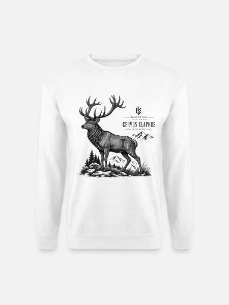Hirsch  - Unisex Pullover - Weiß