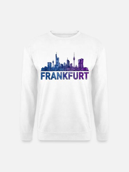 Frankfurt Stadt Skyline - Unisex Pullover - Weiß