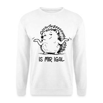 Igel - is mir igal - Unisex Pullover - Weiß - Vorne - Alina (178cm) & Michal (187cm)