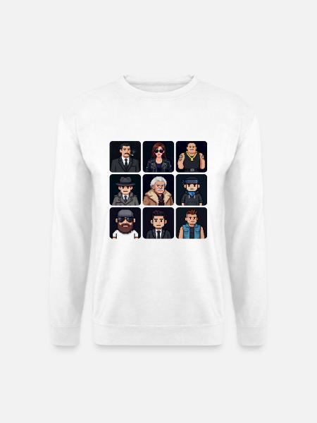 Pixel Gangster Ensemble - Unisex Pullover - Weiß