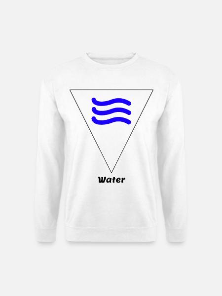 Wasser Element Symbol Alchemie Wicca - Unisex Pullover - Weiß