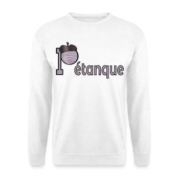 Petanque-Ball - Unisex Pullover - Weiß - Vorne - Alina (178cm) & Michal (187cm)