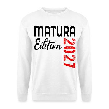 Matura 2027 Maturität - Unisex Pullover - Weiß - Vorne - Alina (178cm) & Michal (187cm)