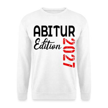 Abitur 2027 - Unisex Pullover - Weiß - Vorne - Alina (178cm) & Michal (187cm)