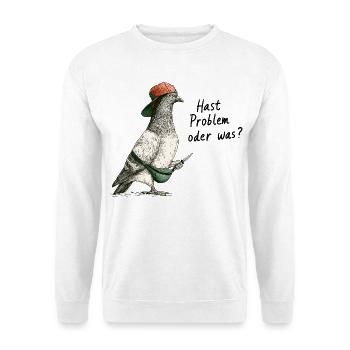 Talataube - Unisex Pullover - Weiß - Vorne - Alina (178cm) & Michal (187cm)
