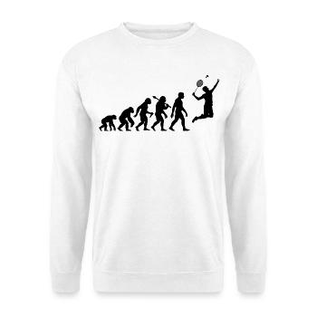 Badminton Evolution Badmintonspieler Smash - Unisex Pullover - Weiß - Vorne - Alina (178cm) & Michal (187cm)