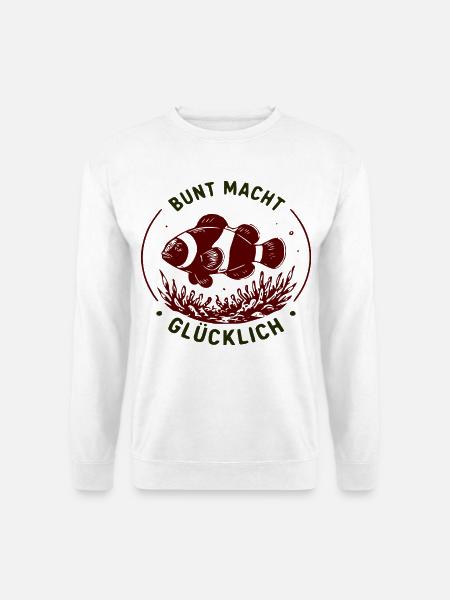 Bunte Boxhandschuhe Glücklich - Unisex Pullover - Weiß