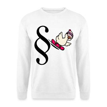 Skisport Gans Gesetze - Unisex Pullover - Weiß - Vorne - Alina (178cm) & Michal (187cm)