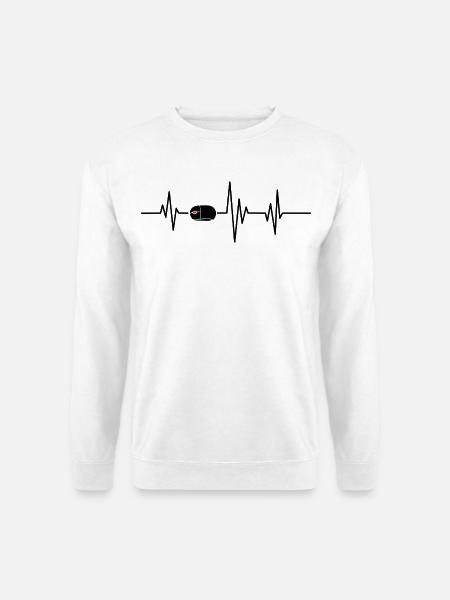 Heartbeat PC - Unisex Pullover - Weiß