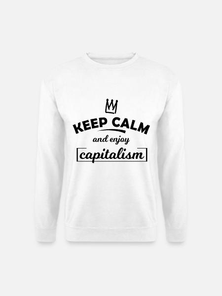 Die Krone des Kapitalismus - Unisex Pullover - Weiß