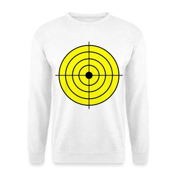Zielscheibe Target - Unisex Pullover - Weiß - Vorne - Alina (178cm) & Michal (187cm)