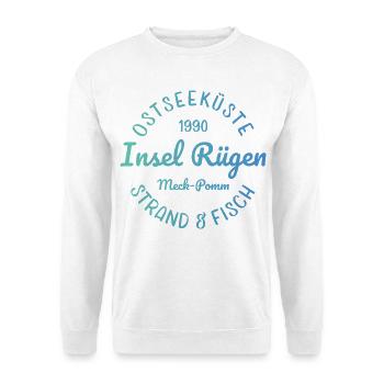 Ostseeküste - Insel Rügen - Unisex Pullover - Weiß - Vorne - Alina (178cm) & Michal (187cm)