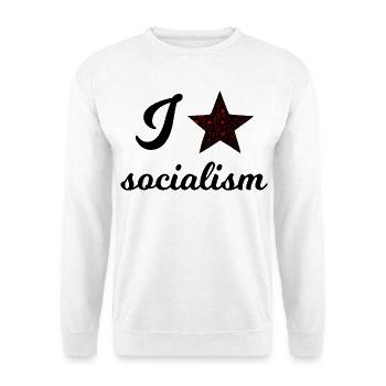 Der Sozialismus - Unisex Pullover - Weiß - Vorne - Alina (178cm) & Michal (187cm)