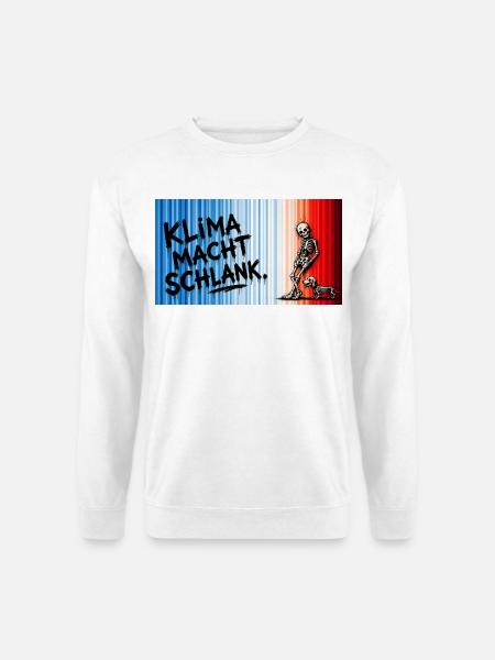 Klima_macht_schlank - Unisex Pullover - Weiß