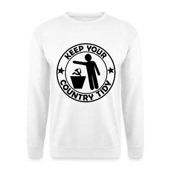 Umwelt und Politik - Unisex Pullover - Weiß - Vorne - Alina (178cm) & Michal (187cm)