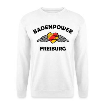 Freiburg Fanshirt - Unisex Pullover - Weiß - Vorne - Alina (178cm) & Michal (187cm)