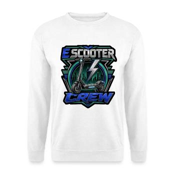 E Scooter Crew Elektroroller Junge Jungs - Unisex Pullover - Weiß - Vorne - Alina (178cm) & Michal (187cm)