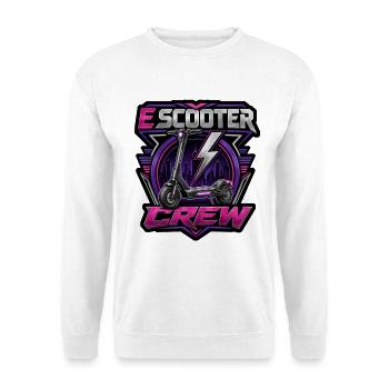 E Scooter Crew Elektroroller Mädchen Damen - Unisex Pullover - Weiß - Vorne - Alina (178cm) & Michal (187cm)